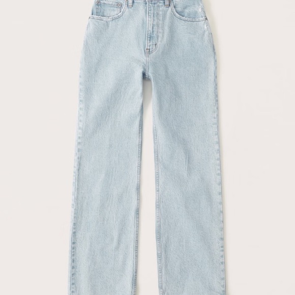 Abercrombie & Fitch Women's High Rise Light Blue Jeans - Picture 4 of 5